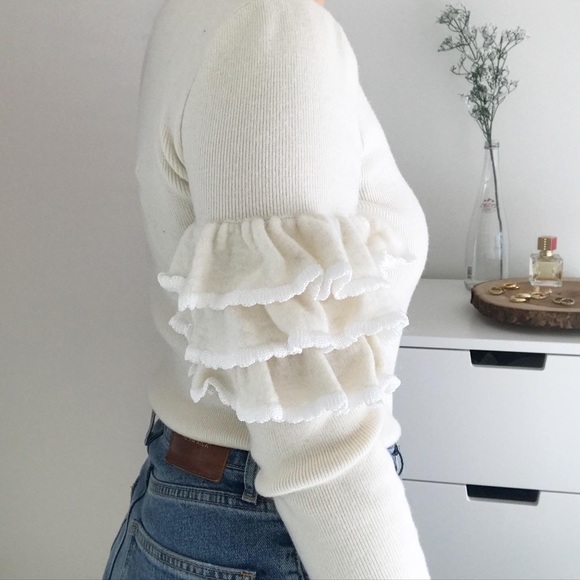 Club Monaco Ruffle Sweater - Picture 4 of 5